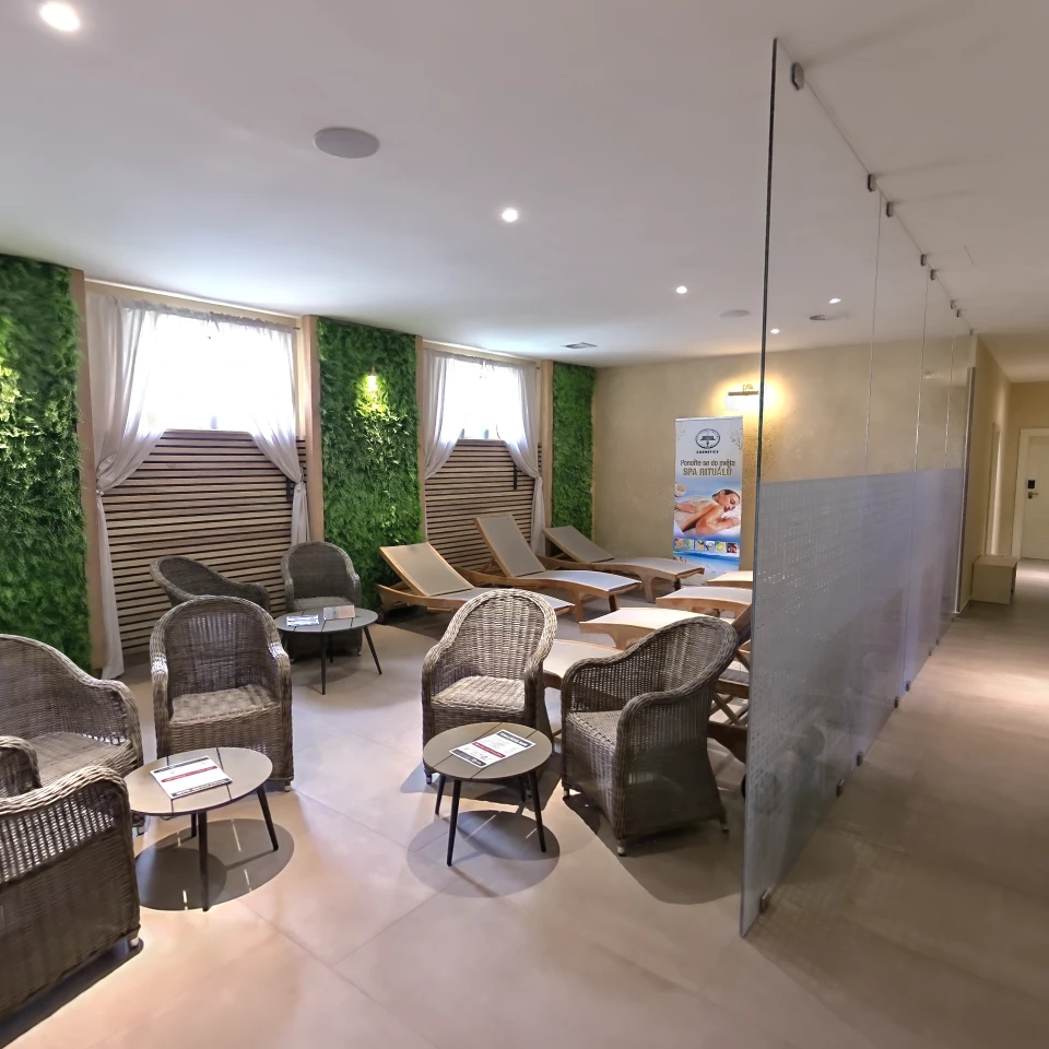 Náhled skutečného 3D skenu vstupního prostoru wellness
